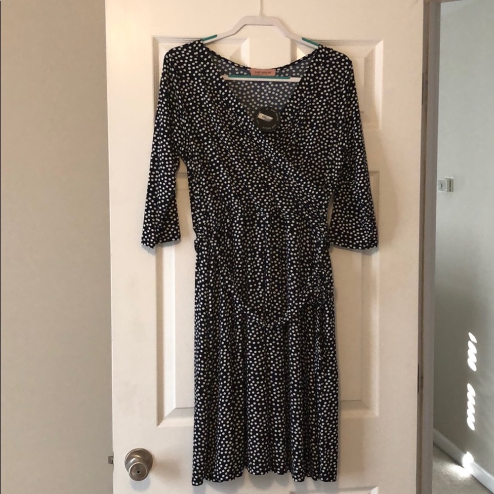 Navy/White polka dotted dress